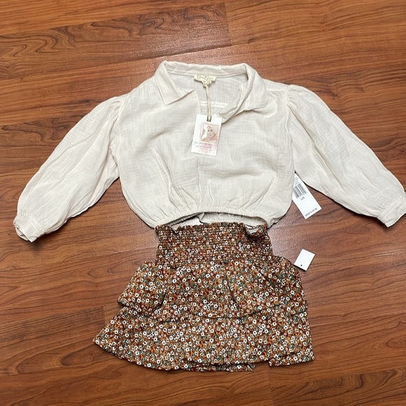 Jessica Simpson Girls skort outfit set size 5/6 NEW! - Picture 2 of 9